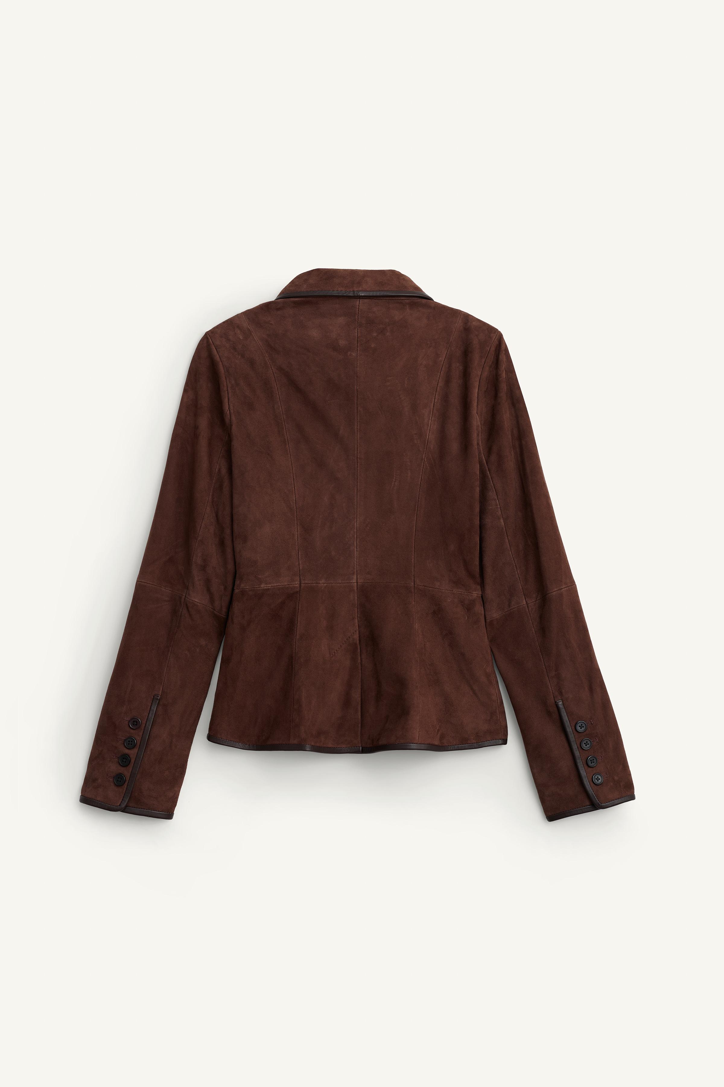 VESTE AJUSTÉE EN CUIR DAIM ÉDITION LIMITÉE